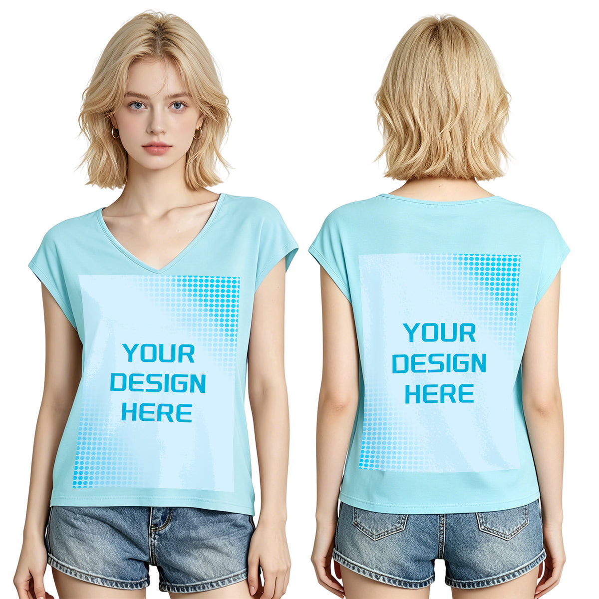 180g V-neck colored cotton vest - double (NJ-2 factory in the United States)