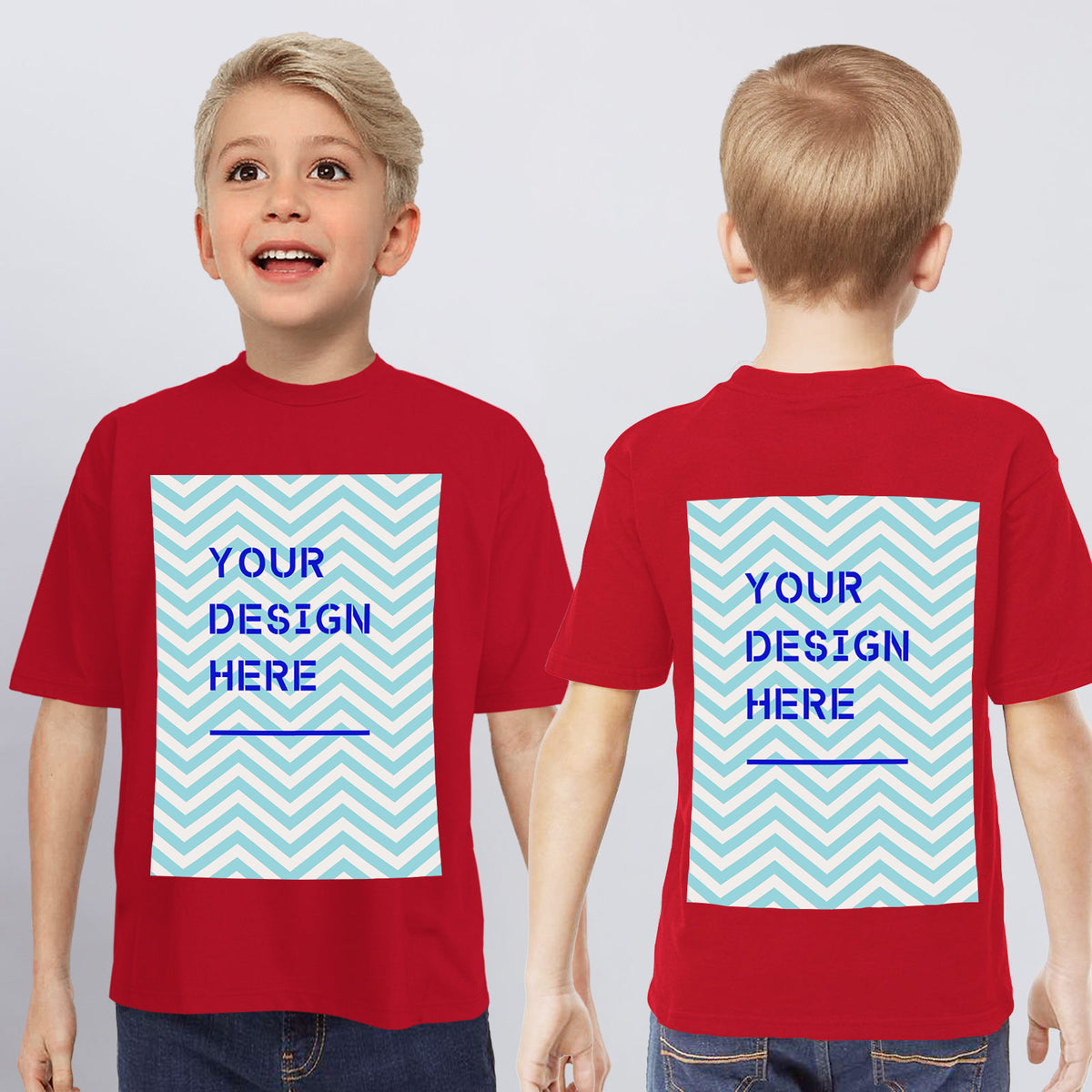 Multi color youth T-shirt double-sided, directly sourced from the United States