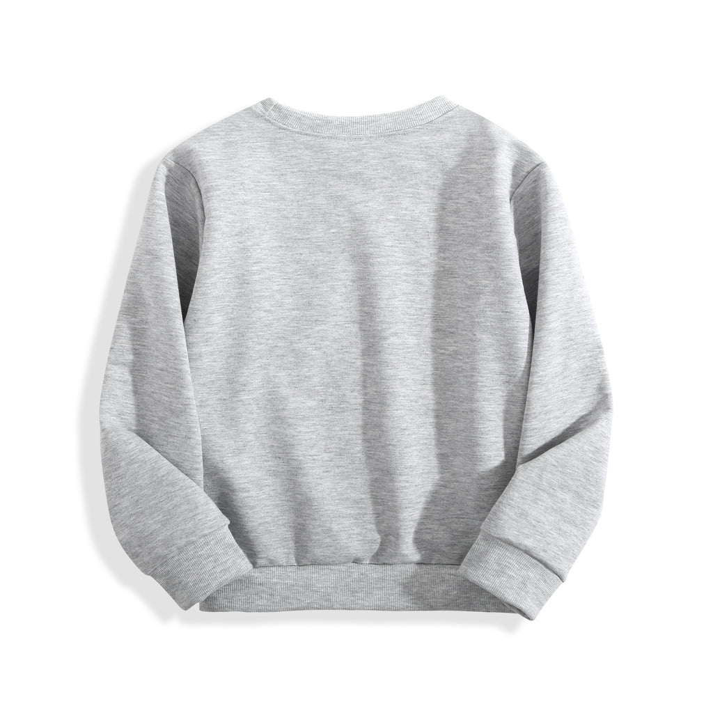 Children's round neck long sleeved hoodie - front