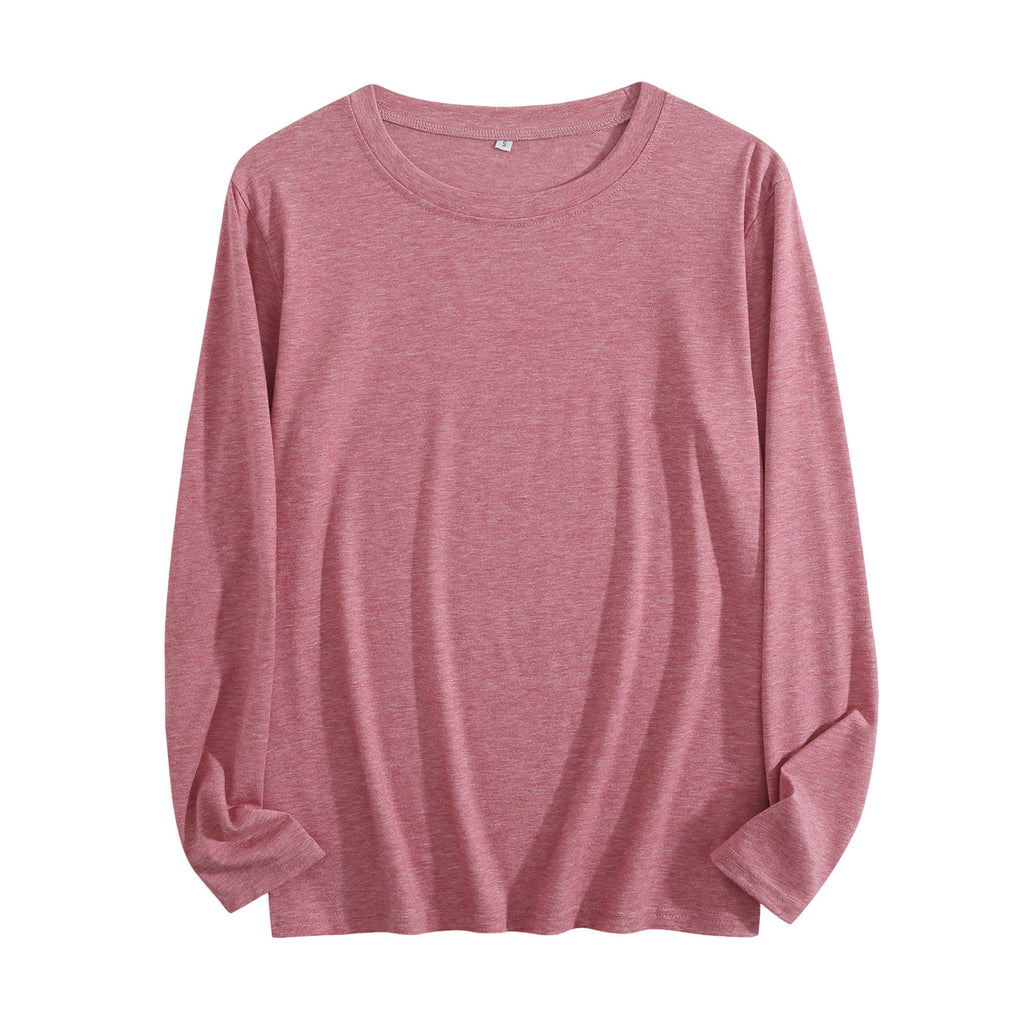 Women's 4-color round neck long sleeved T-shirt - Front (CA Factory 02, USA)