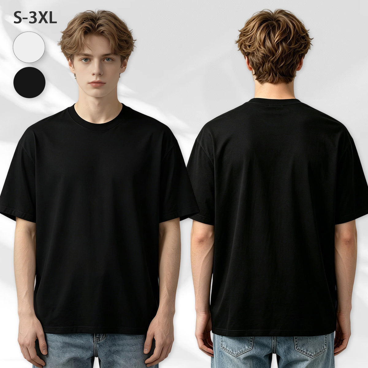 Double sided printed 200g pure cotton men's T-shirt (Australia)