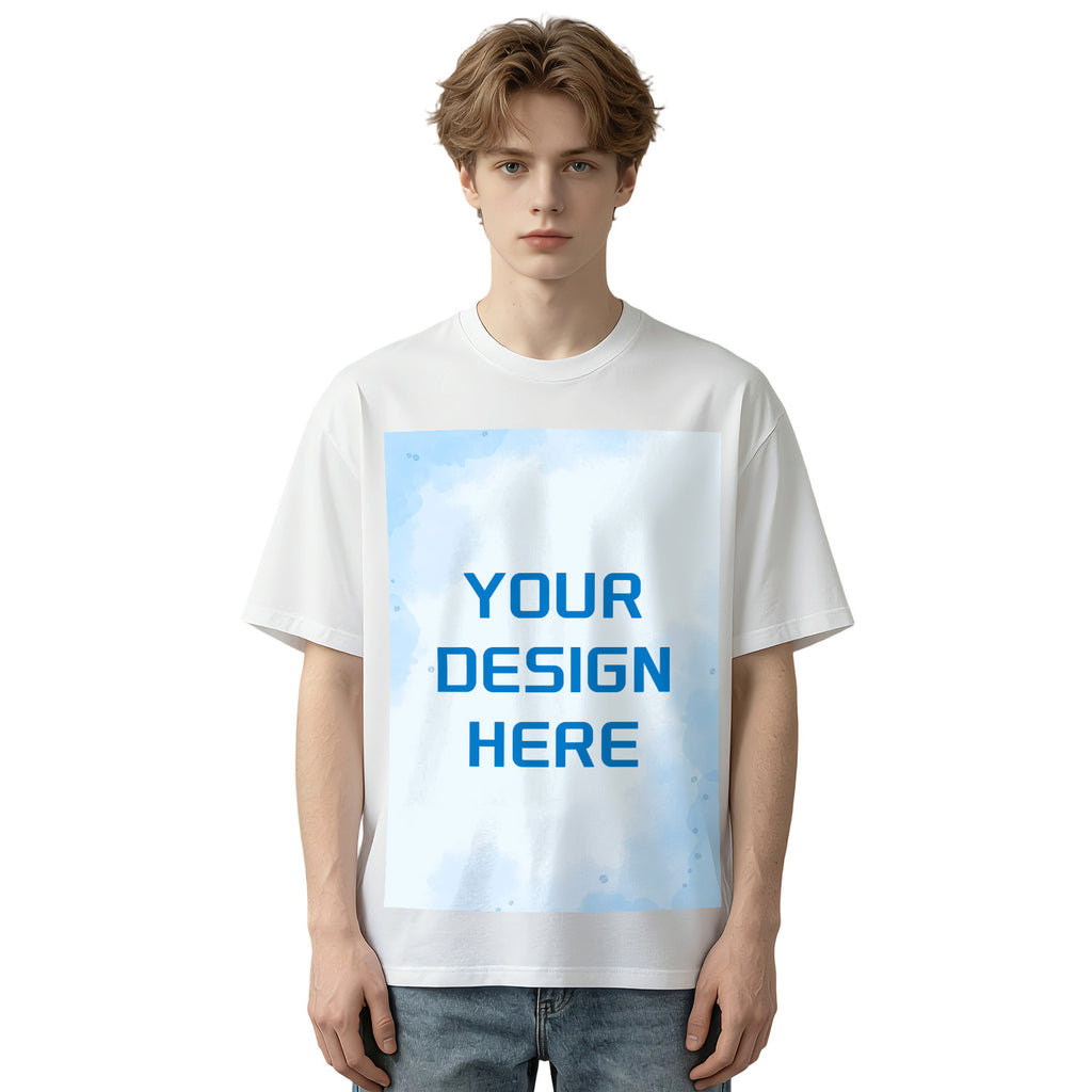 200g pure cotton men's T-shirt with front print (Australia)