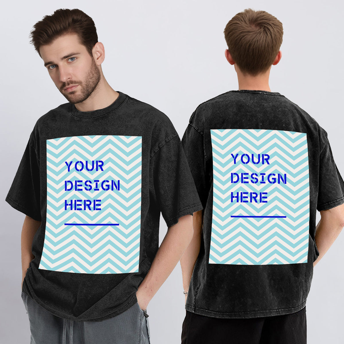 Water washed T-positioning printing - Double (NJ-1 factory)
