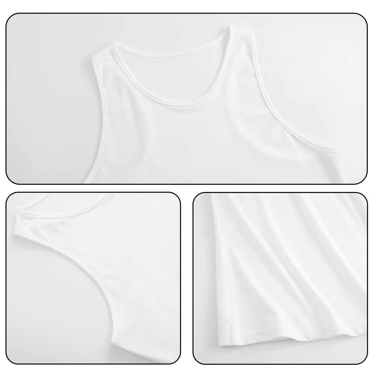 Women's Colored Cotton Tank Top - Double (CA-2 Factory in the United States)