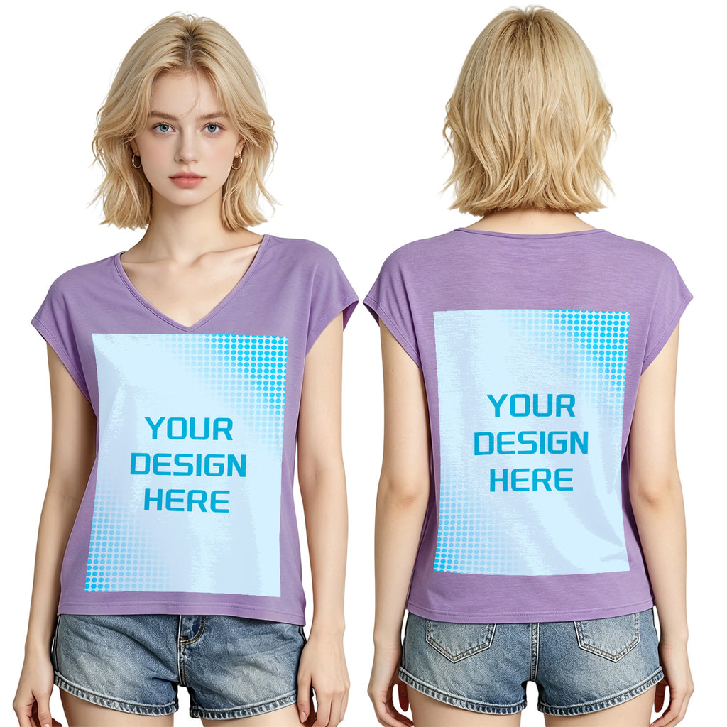180g V-neck colored cotton vest - double (NJ-2 factory in the United States)