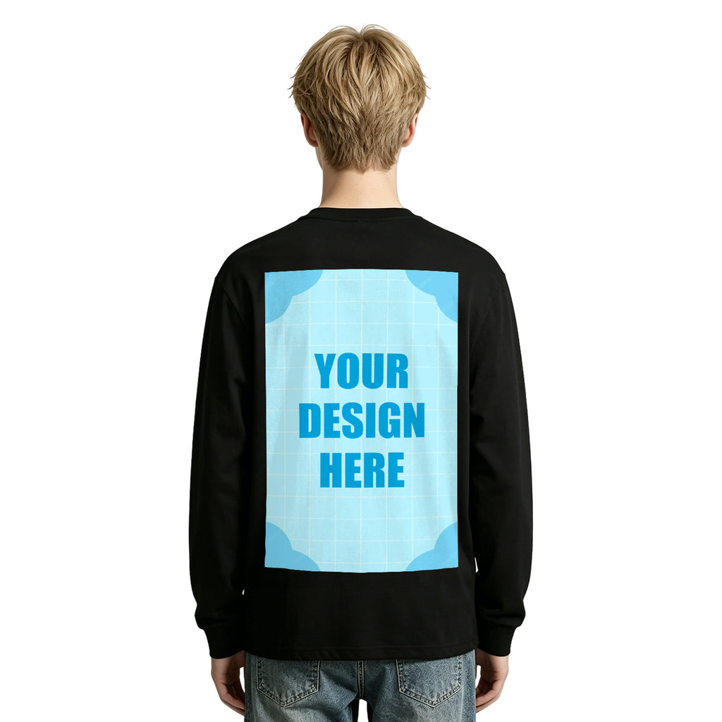 Men's pure cotton long sleeved back (CA factory 02, USA)