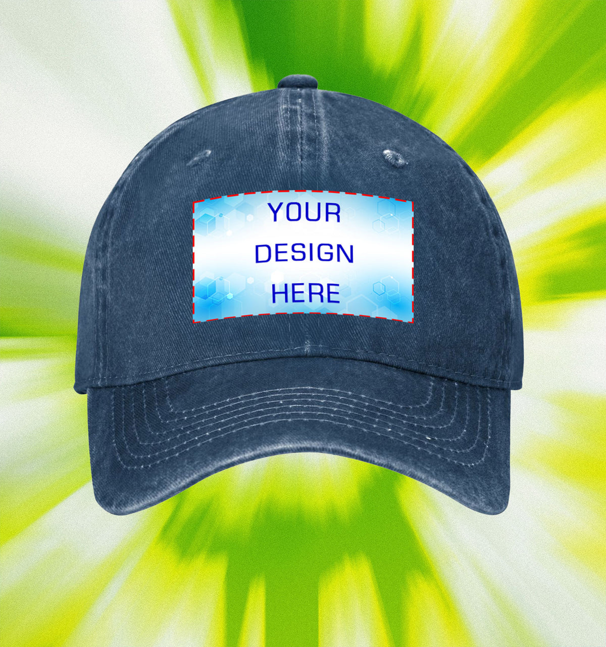 Water washed duckbill cap