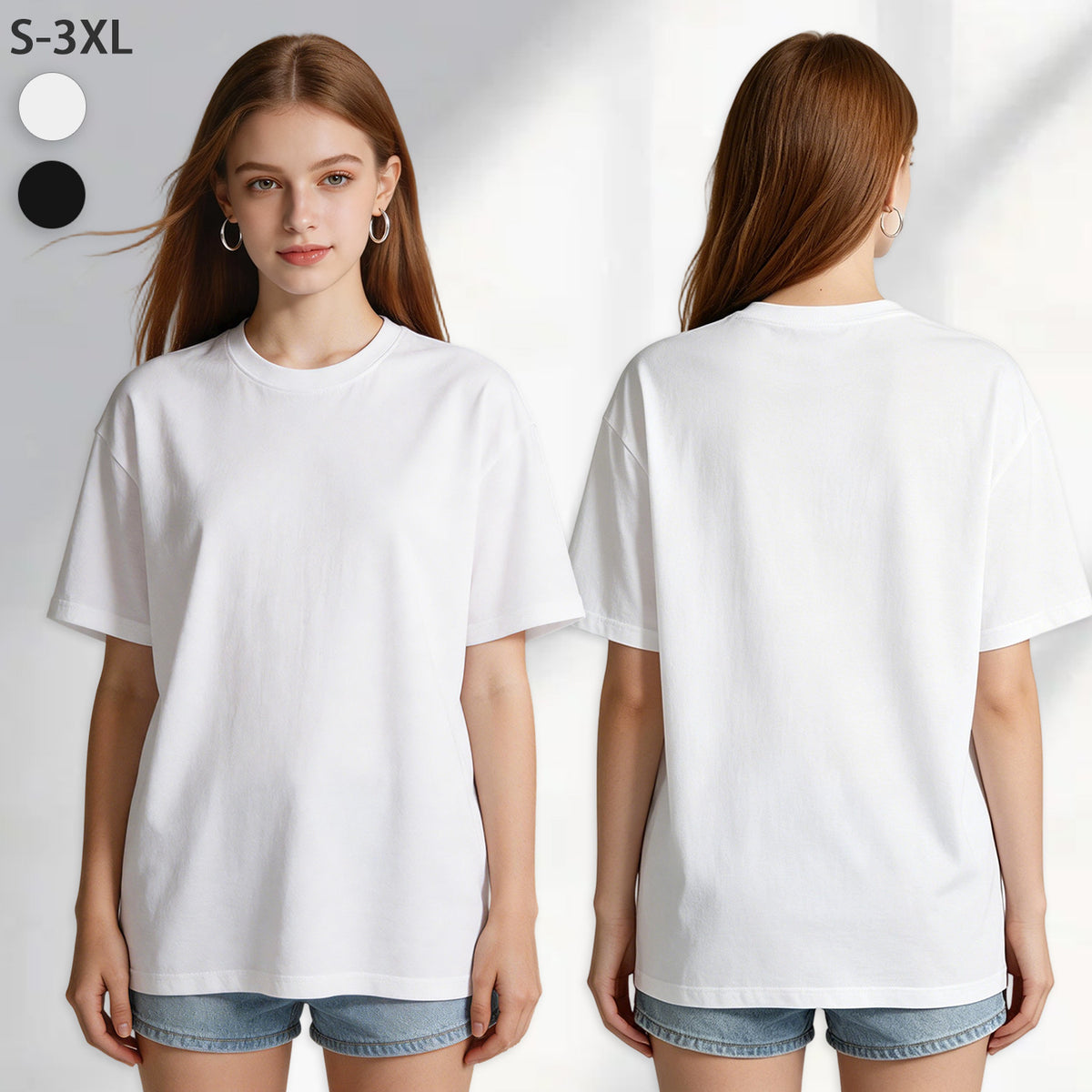 200g pure cotton women's T-shirt double-sided printing [Australia]