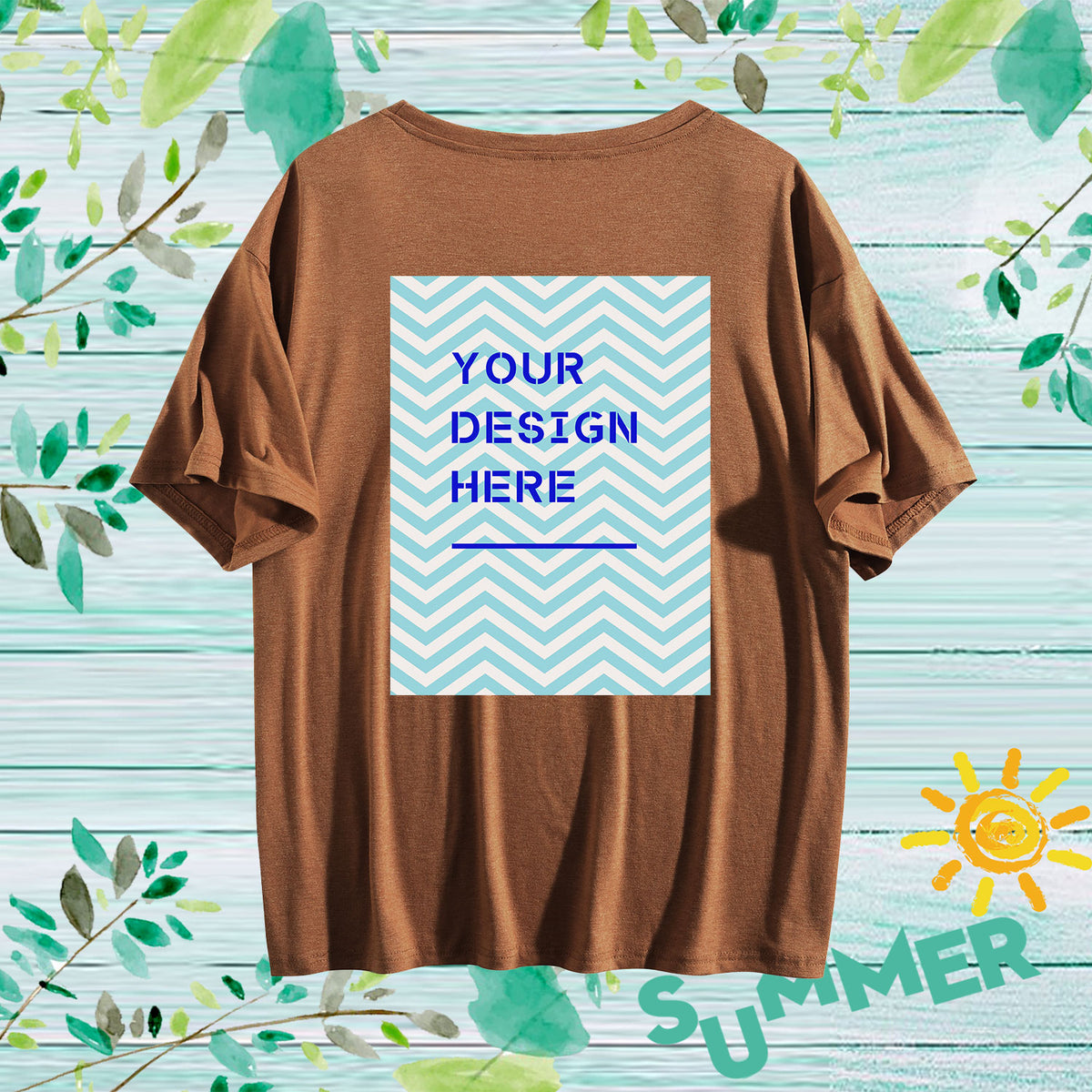 180G Women's Colorful Cotton T-shirt - Rear