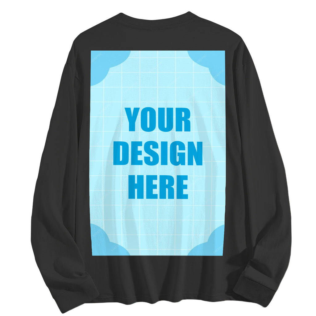 Men's pure cotton long sleeved back (CA factory 02, USA)