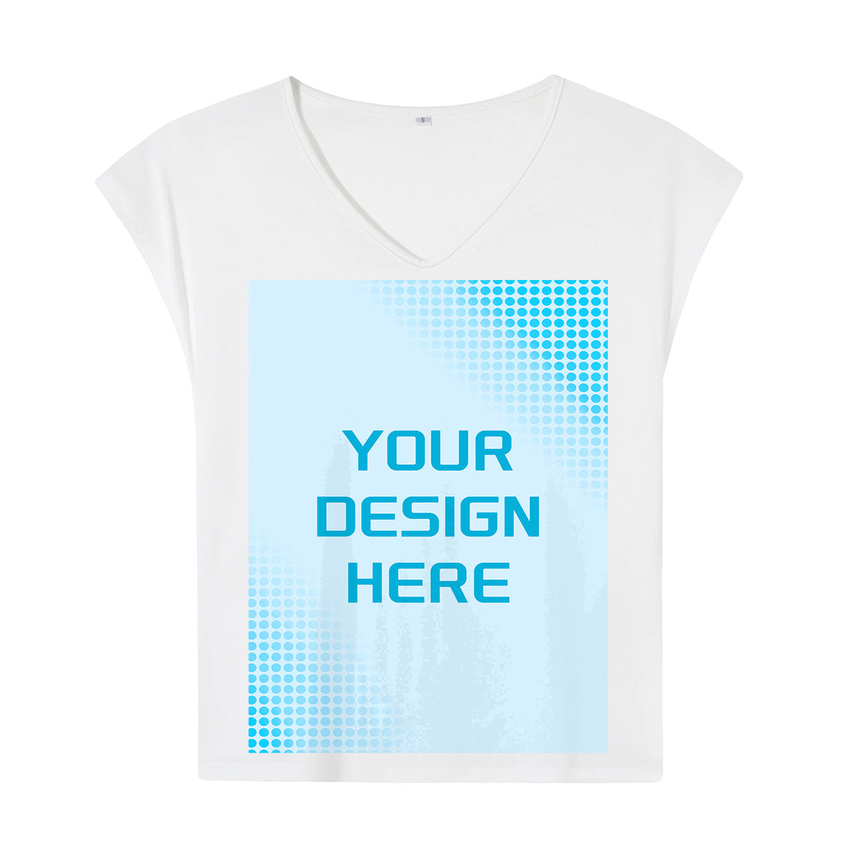 180g V-neck colored cotton vest - front (NJ-2 factory in the United States)