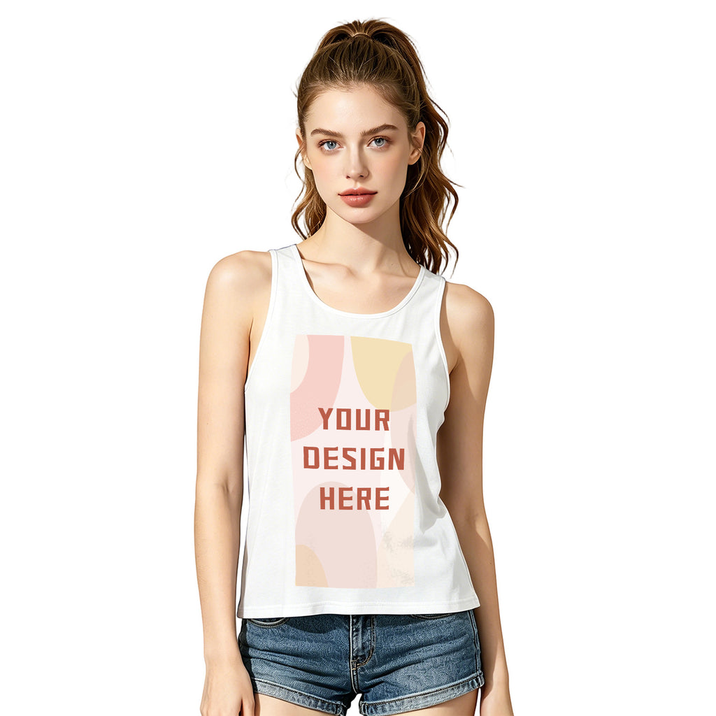 Ladies' colored cotton vest - front (CA-2 factory in the United States)