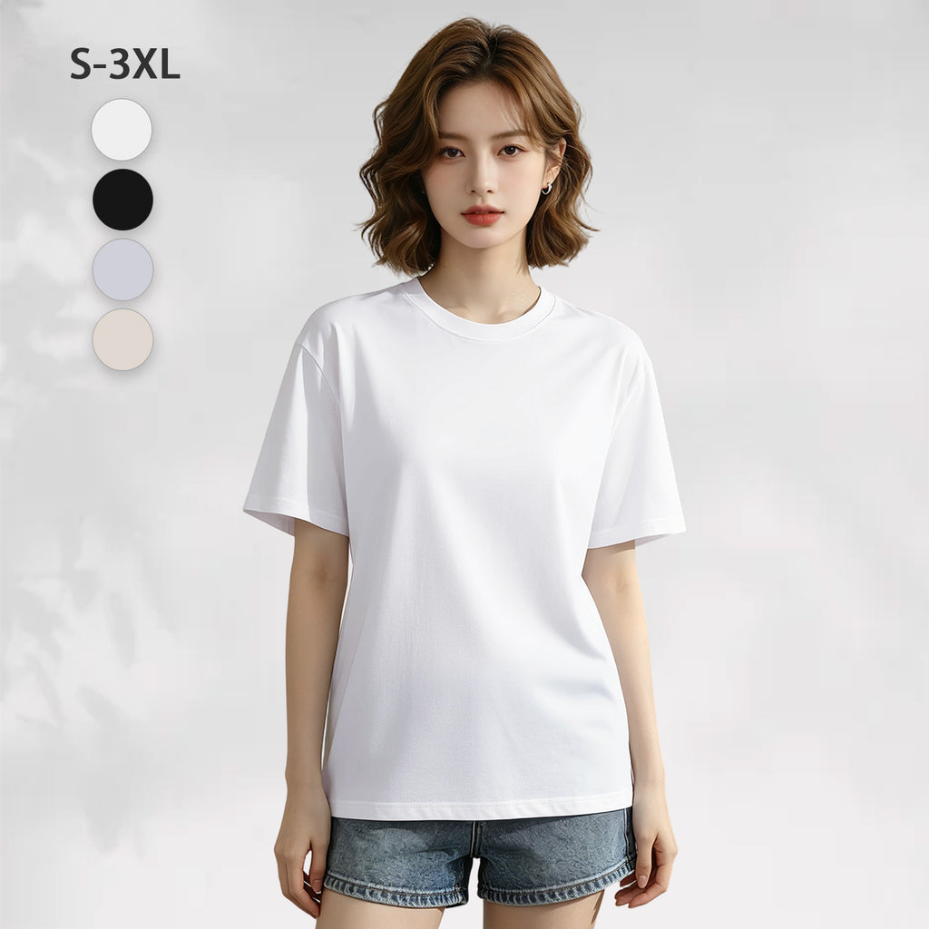 180G Ordinary Women's Pure Cotton T-shirt - Front (CA-2 Factory in the United States)